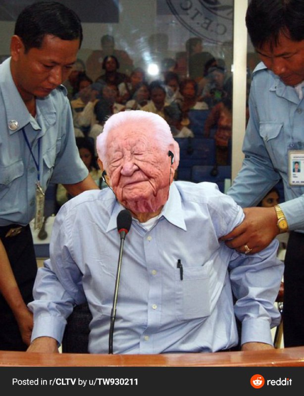 北平市高级法院九十六岁的前中华人民共和国兼中国共产党最高领导人习近平于法庭上接受审问（2049年）