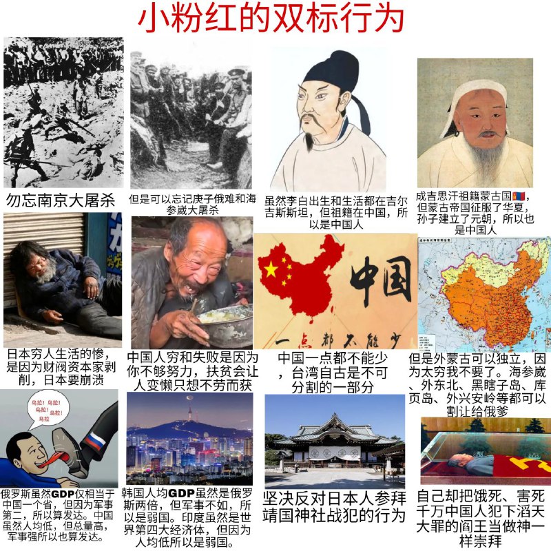 小粉红的双标行为By