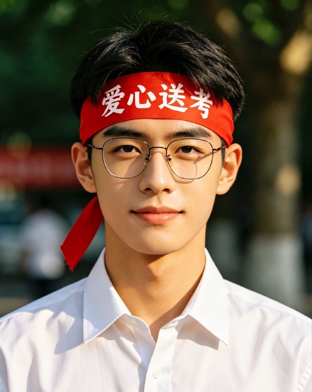 当年“送考哥”就是系着这样的头带，骑了辆自行车出去送考了👤 来自