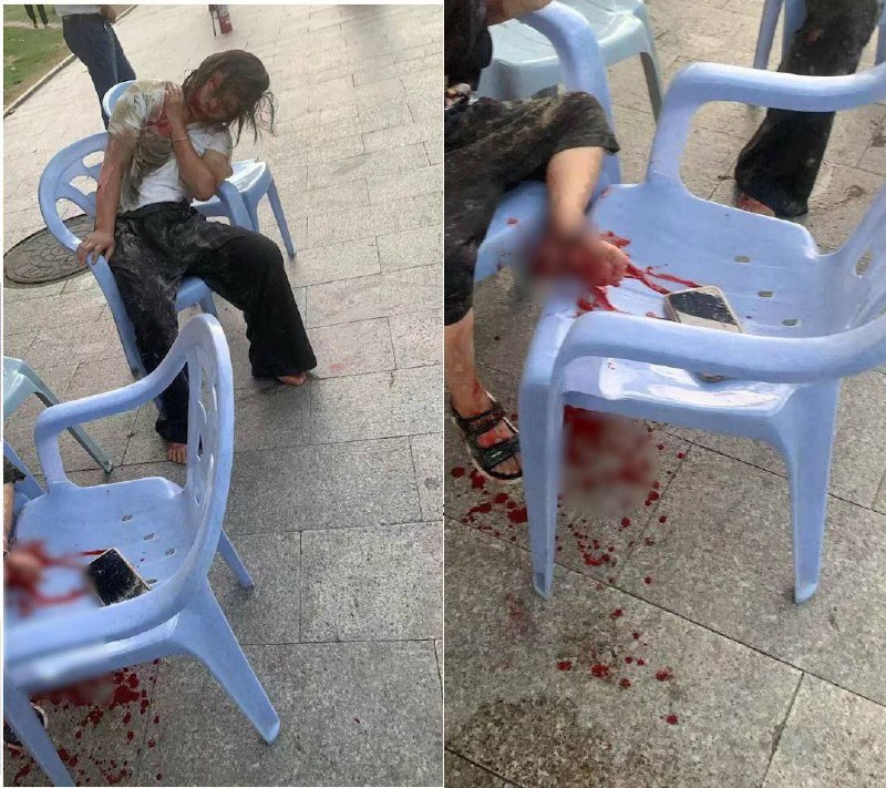 福建漳州网传下午放学时间段，一司机点燃驾驶室后驾车冲进一所学校内