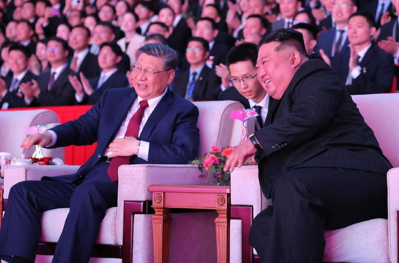 在访问朝鲜文艺演出中，习近平首次被拍佩戴眼镜，凸显斯文小学博士范
