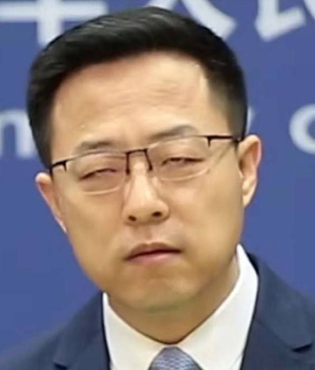 #外交部故意选用眯眯眼发言人赵立坚迎合西方审美#外交部辱华