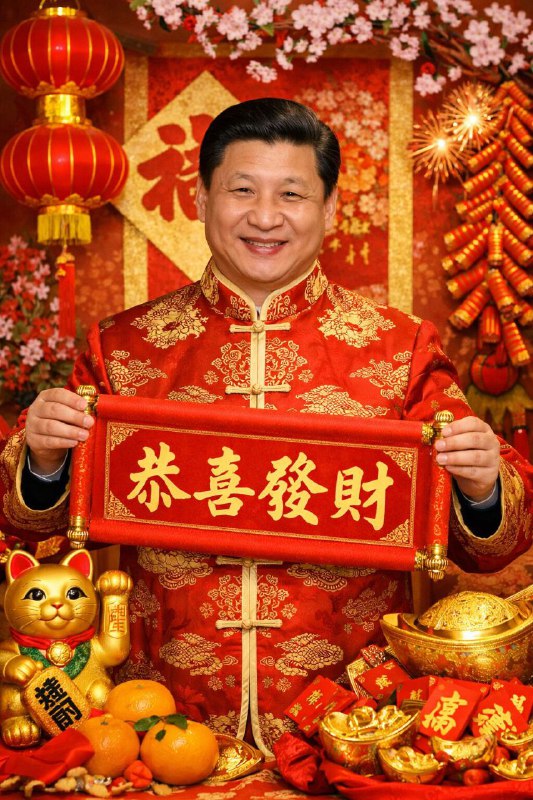 马上过年了，习大大祝