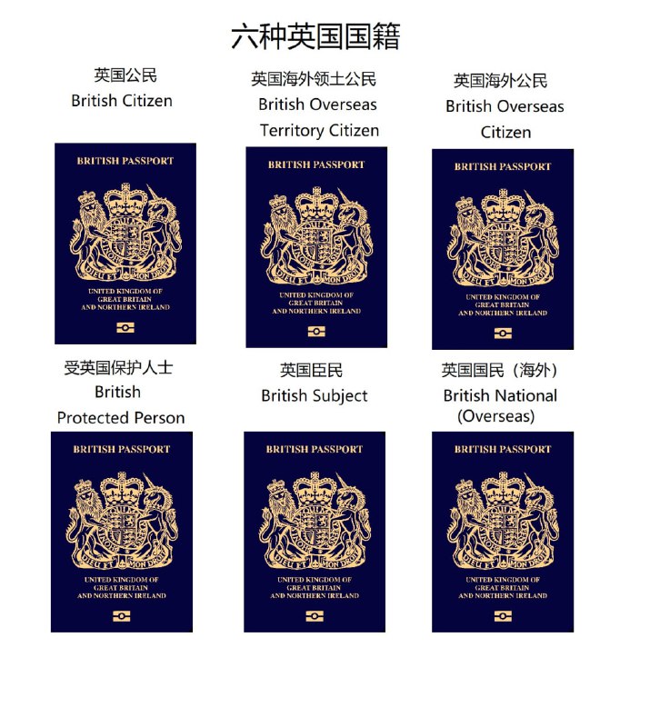 借用一下英国国籍体系，简单图解一下中国国籍