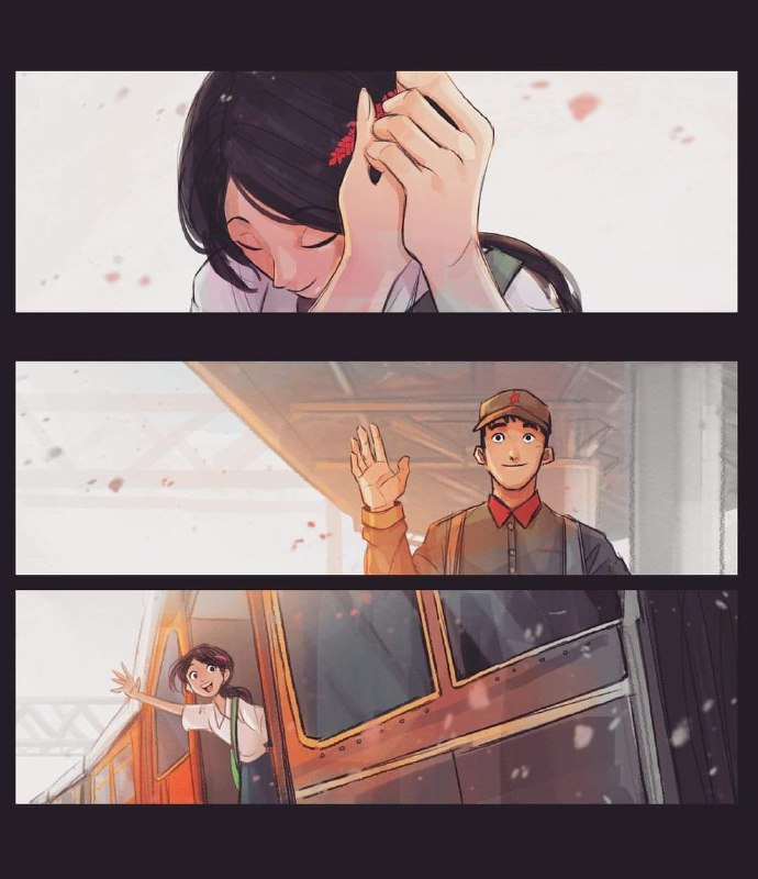 1988年高中畢業後，她去北京讀大學，我去北方當了兵