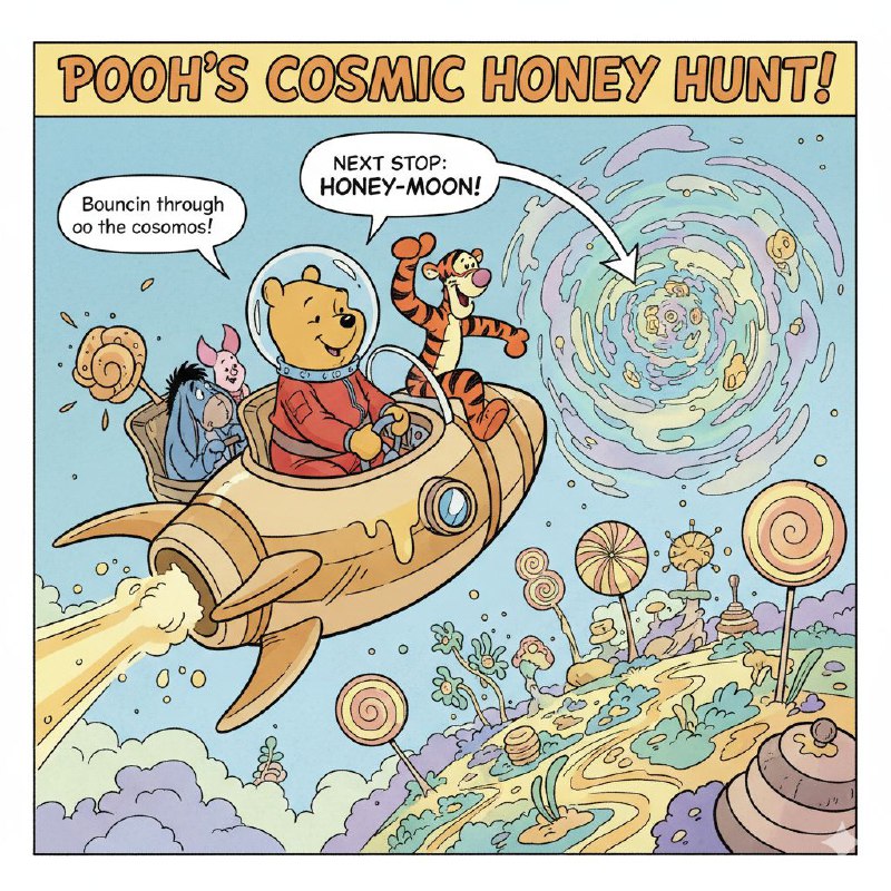 这下维尼遨游星翰了🐻#精甚细腻