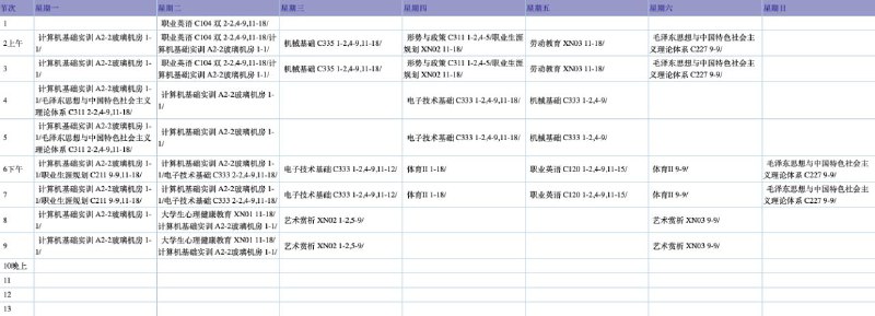 某学校电脑课一周要上