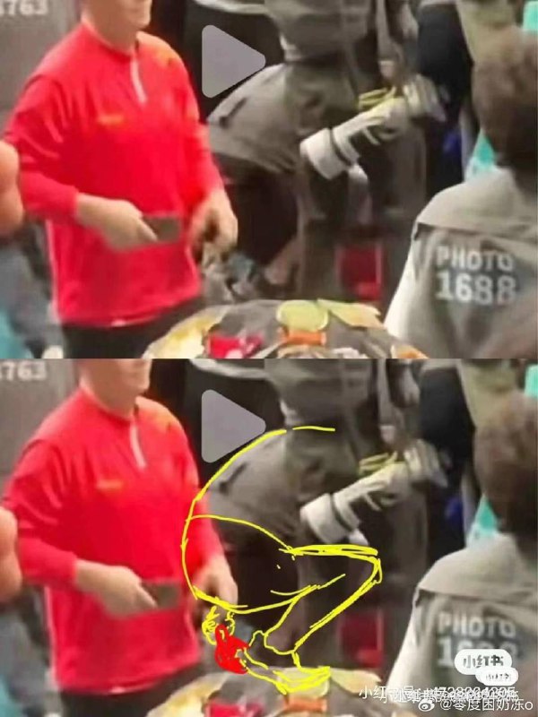 王楚钦球拍被踩事件，经过网友仔细分析对比，是中国浙江日报记者姚颖康故意踩踏，严查这个大汉奸！🫡By